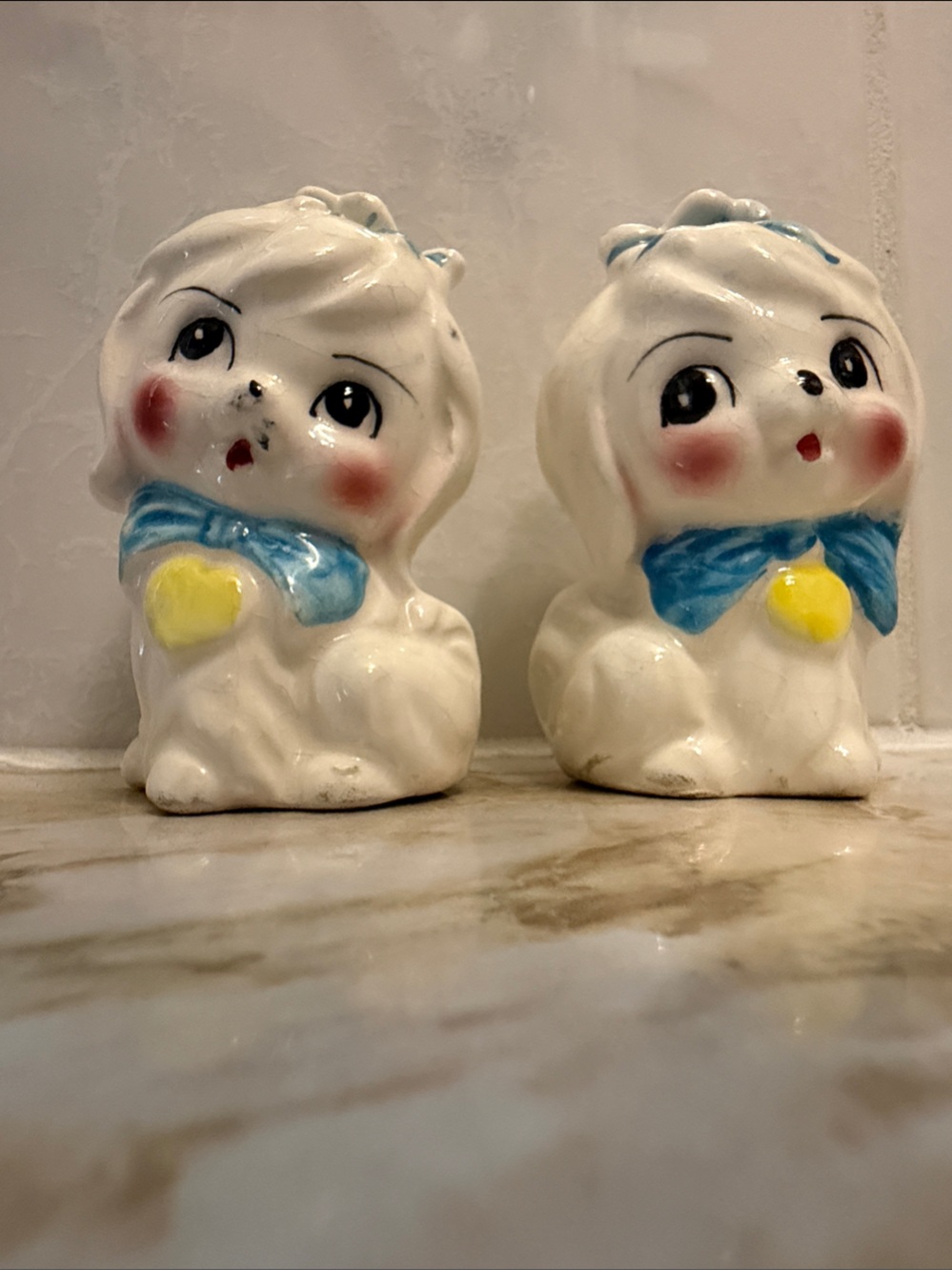 Vintage Dog "Mr Toodles" Salt & Pepper Shakers by Lefton 1950's